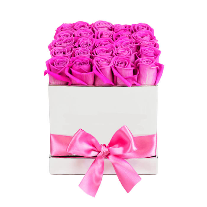 Цветы в коробке «Розы Pink Floyd»